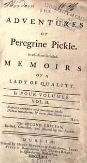 The adventures of Peregrine Pickle by Tobias Smollett