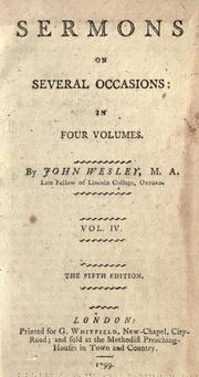 Cover of: Sermons on several occasions ... by John Wesley