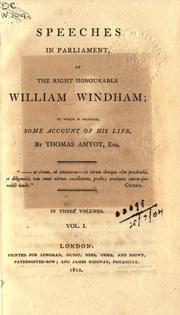 Cover of: Speeches in Parliament: to which is prefixed some account of his life