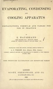 Evaporating, condensing and cooling apparatus by E. Hausbrand