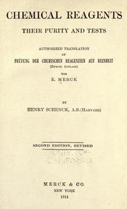 Cover of: Chemical reagents by E. Merck, E. Merck