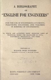 Cover of: A bibliography on "English for engineers," by Wilbur Owen Sypherd