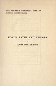 Cover of: Roads, paths and bridges. by Logan Waller Page