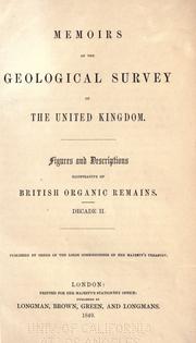 Cover of: Figures and descriptions illustrative of British organic remains.: Decade[s] I[-XIII]