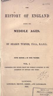 Cover of: history of England during the Middle Ages.