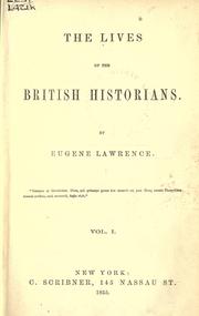 Cover of: The lives of British historians. by Eugene Lawrence