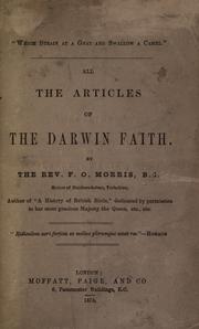 Cover of: All the articles of the Darwin faith.