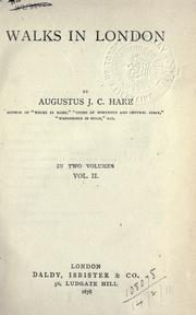 Cover of: Walks in London. by Augustus J. C. Hare