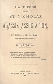 Cover of: Hand-book of the St. Nicholas Agassiz Association.