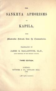 Cover of: Sánkhya aphorisms of Kapila: with illustrative extracts from the commentaries.