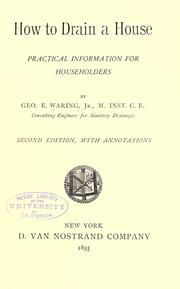 How to drain a house by George E. Waring Jr.