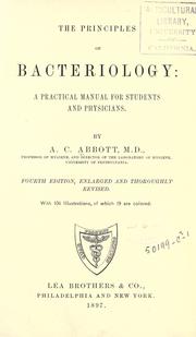 Cover of: principles of bacteriology: a practical manual for students and physicians.