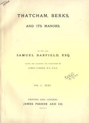 Thatcham, Berks, and its manors by Samuel Barfield