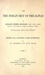 Cover of: On the Indian sect of the Jainas