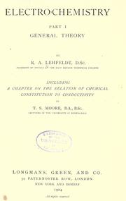 Cover of: Electro-chemistry.
