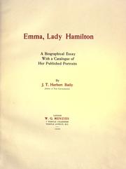 Cover of: Emma, lady Hamilton: a biographical essay with a catalogue of her published portraits