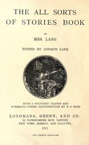 Cover of: The all sorts of stories book by Lang Mrs.