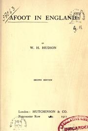 Cover of: Afoot in England by W. H. Hudson