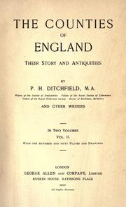 Cover of: The counties of England, their story and antiquities. by P. H. Ditchfield