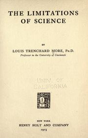 Cover of: The limitations of science by Louis Trenchard More