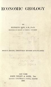 Economic geology by Ries, Heinrich