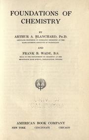 Cover of: Foundations of chemistry