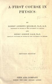 Cover of: A first course in physics by Robert Andrews Millikan