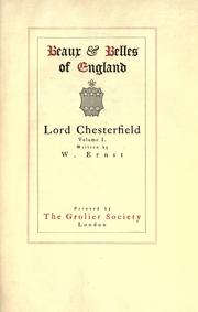 Cover of: Lord Chesterfield by William Ernst Browning