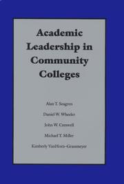 Cover of: Academic leadership in community colleges