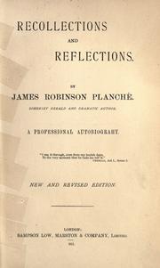 Cover of: Recollections and reflections by J. R. Planché