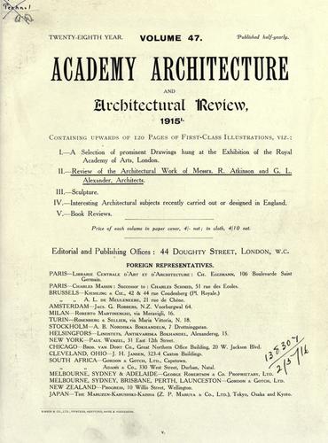 Academy architecture and architectural review. by 