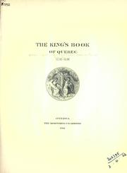 The King's book of Quebec by Doughty, Arthur G. Sir, William Charles Henry Wood