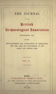 Cover of: Journal - British Archaeological Association