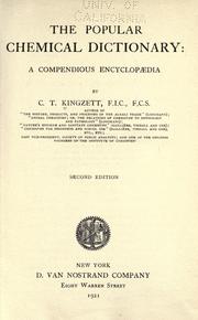 Popular chemical dictionary by Charles Thomas Kingzett