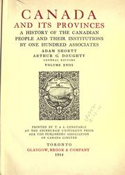 Cover of: Canada and its provinces by Shortt, Adam