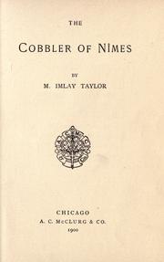 Cover of: The cobbler of Nîmes