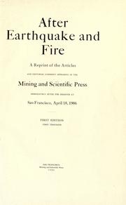 Cover of: After earthquake and fire by 