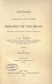 Cover of: Lectures on localization in diseases of the brain