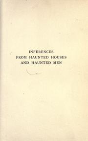 Cover of: Inferences from haunted houses and haunted men by Harris, John William