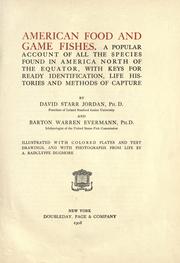 Cover of: American food and game fishes by David Starr Jordan