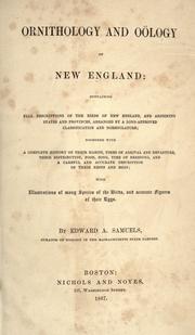 Ornithology and oölogy of New England by Edward A. Samuels