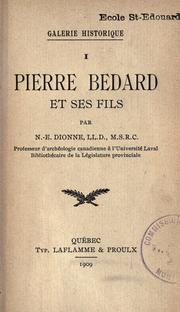 Cover of: Pierre Bedard et ses fils.