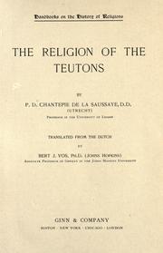 Cover of: The religion of the Teutons by P. D. Chantepie de la Saussaye