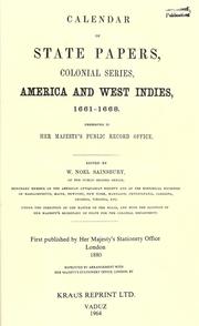 Cover of: Colonial Records.  Calendar of State Papers, Colonial by Public Record Office, Public Record Office