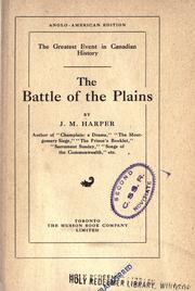 Cover of: The greatest event in Canadian history: the battle of the plains