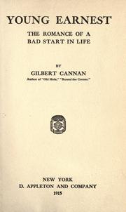 Cover of: Young earnest by Cannan, Gilbert