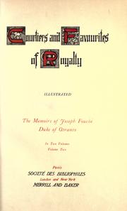 Cover of: The memoirs of Joseph Fouché, Duke of Otranto. by Joseph Fouché duc d'Otrante