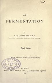 Cover of: On fermentation