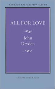 Cover of: All for Love by John Dryden