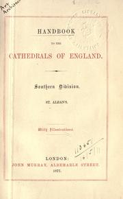 Cover of: Handbook to the cathedrals of England.